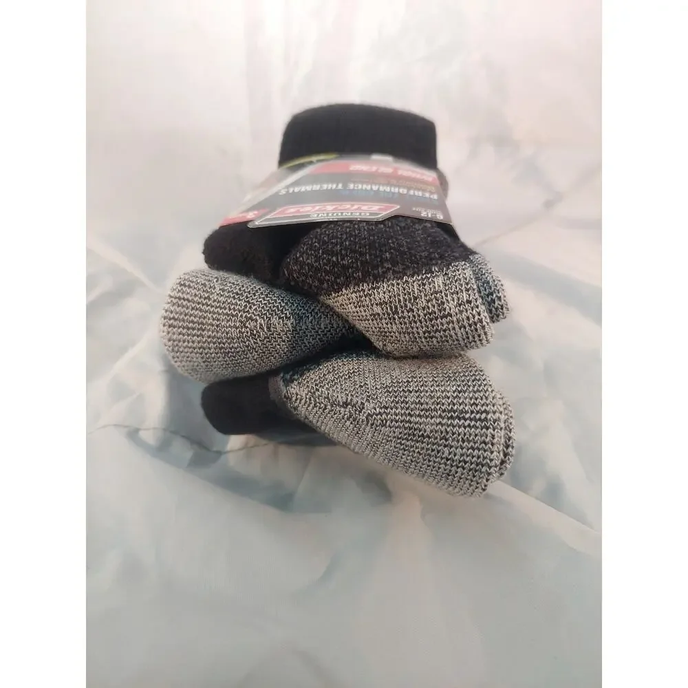Dickies 3pr Steel Toe Blue/black Wool Blend Heavy Thermal Crew Socks SZ 6-12 NWT